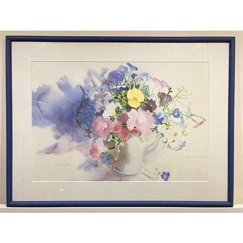 Watercolor of Floral Still life