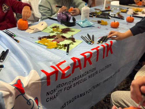 Thanksgiving-themed Art Event with Special Needs Children